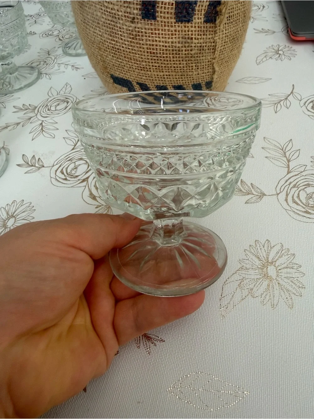 Vintage Anchor Hocking Wexford Dessert Cups Sherbet Bowls Set of 5
